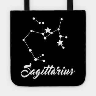 Sagittarius - White print Tote