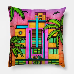 Colorful Miami Pillow