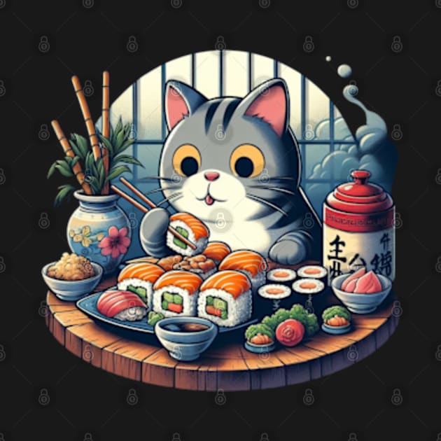 Sushi Cat by Malus Cattus