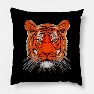 Bold Tiger face drawing Pillow