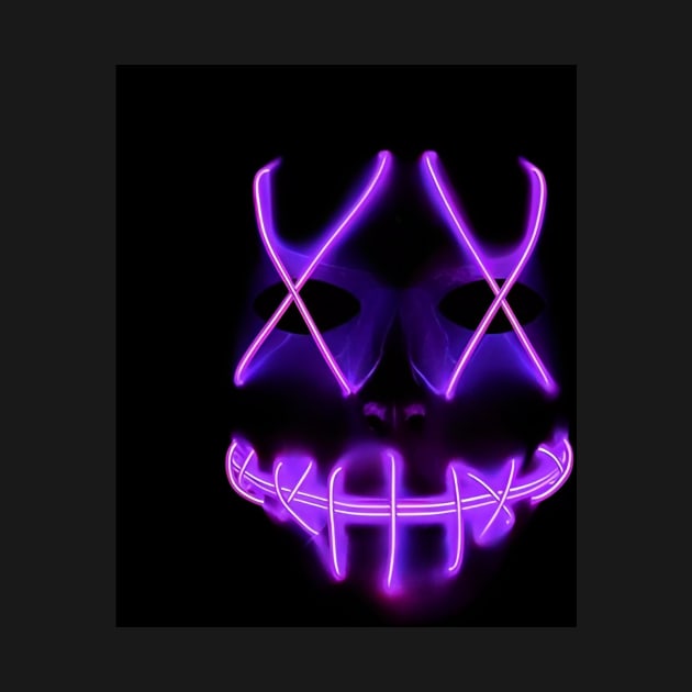 Purple Neon Smile by ermeteke