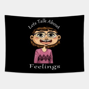 girl lets talk about feeling cartoons Tapestry