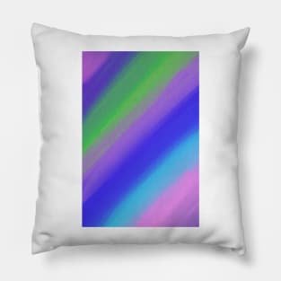 Blue Green Purple Pink Watercolor Painting Digital Art Pillow