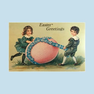 Easter Greetings, vintage antique postcard with Easter egg T-Shirt