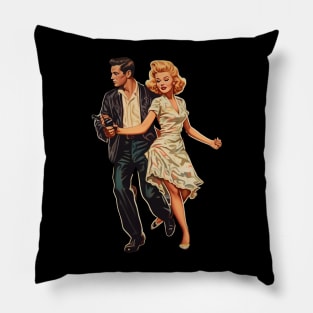 1960 Retro Rock’n’Roll Collection Great Gifts For 60’s Lifestyle and Music Lovers Pillow