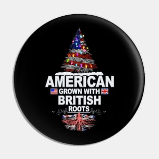 Christmas Tree  American Grown With British Roots - Gift for British From Great Britain Pin