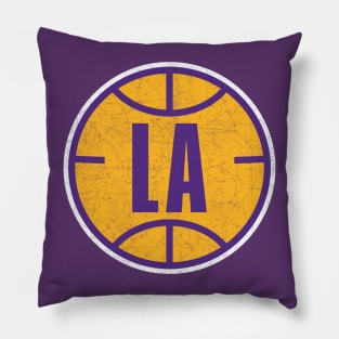 Los Angeles Vintage Basketball Pillow