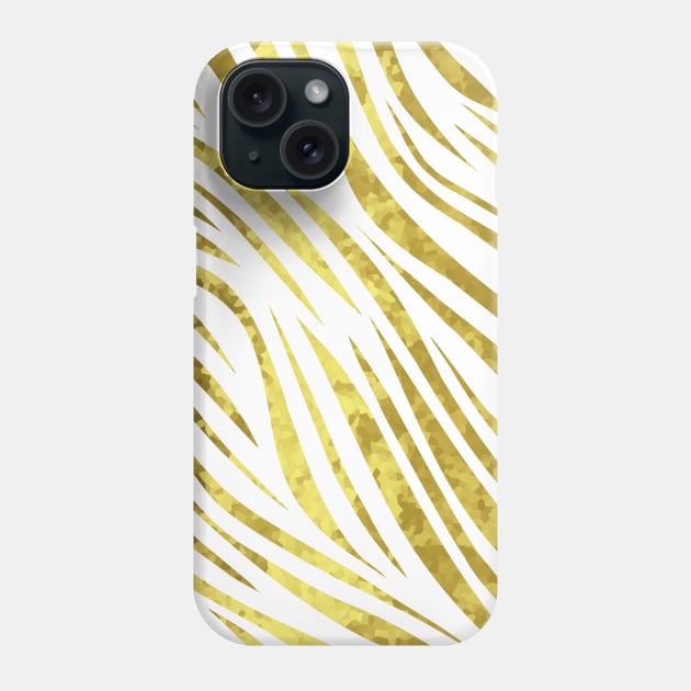 GOLD Safari Zebra Stripes Phone Case by SartorisArt1