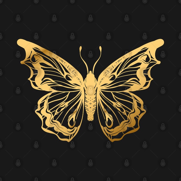 Gold Butterfly by OKUR Creative