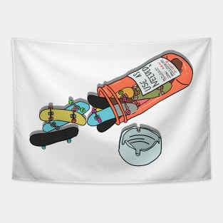 Skateboards Medicine Pill Box Skateboarding Gift Tapestry