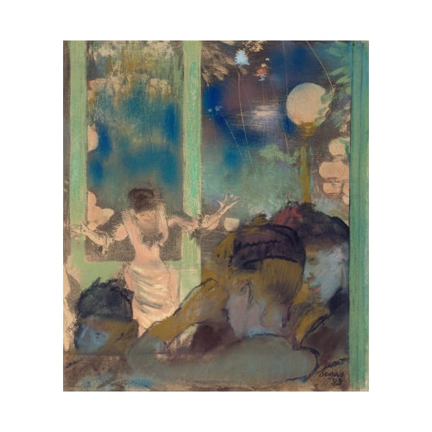 Mademoiselle Becat at the Cafe des Ambassadeurs by Edgar Degas by Classic Art Stall