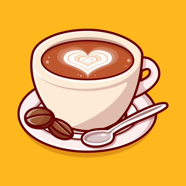 Coffee Time Cartoon Vector Icon Illustration by Catalyst Labs