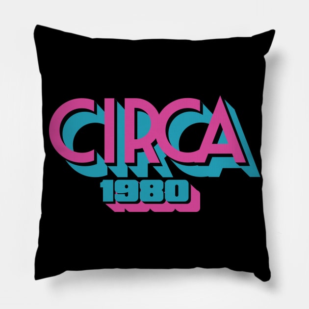 Circa 1980 Logo Pillow by miggs