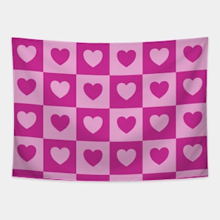 Love Heart Polka Dot Patchwork Pattern Tapestry