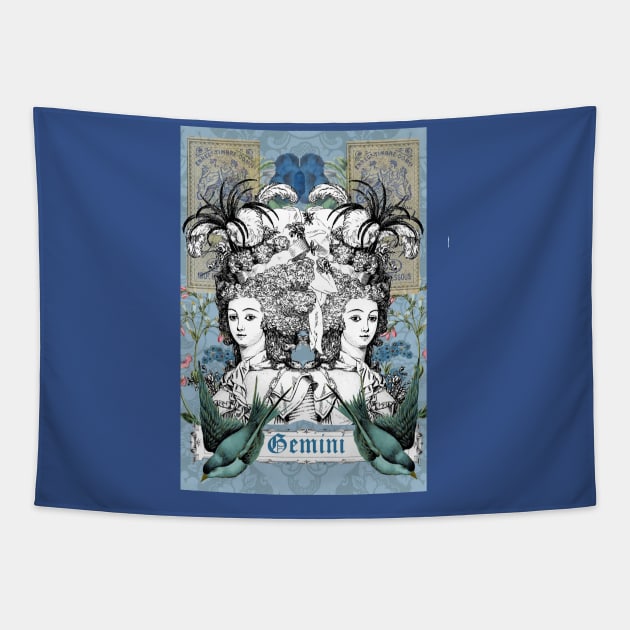 Gemini Zodiac Star Sign Tapestry by White B Gifts