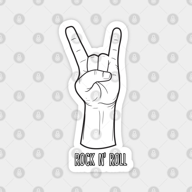 The Symbol of Rock N Roll Magnet by Tee Tow Argh 