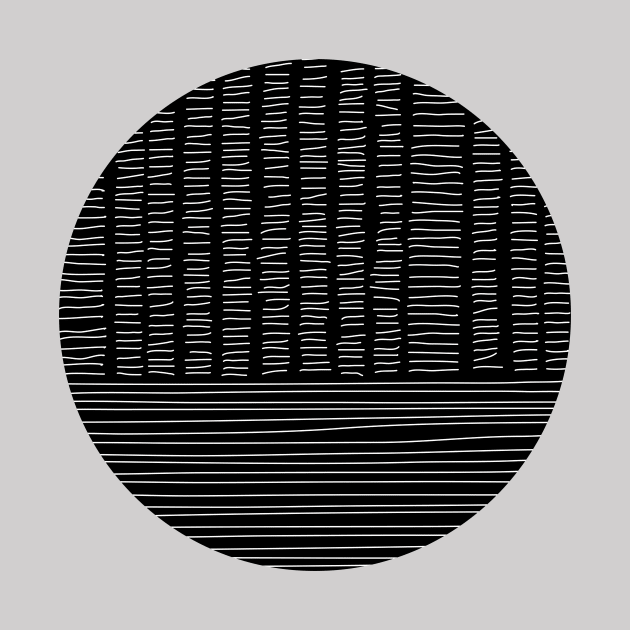 Digital Stitches Circle Black by Loukritia357