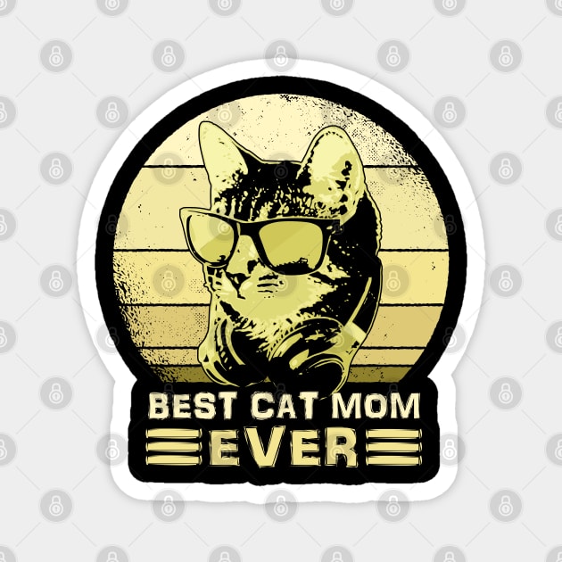 Best Cat Mom Ever Bling Magnet by Nerd_art