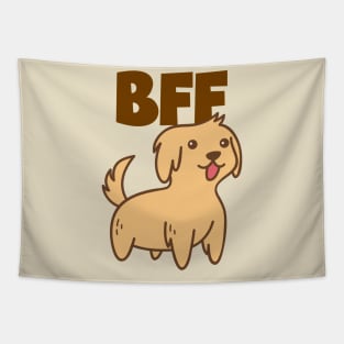 BFF Dog Cute Puppy Dog Lover Gift Adorable Cuddle Best Friend Gift for Dog Mom Dog Dad Tapestry