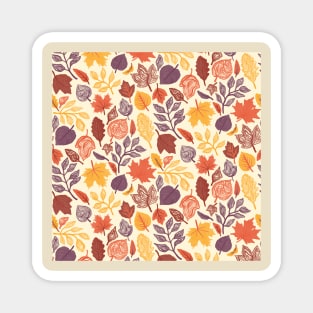 Orange Fall Leaves Magnet