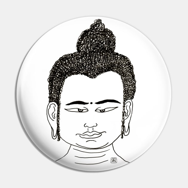 Buddha head with the look Pin by Pragonette