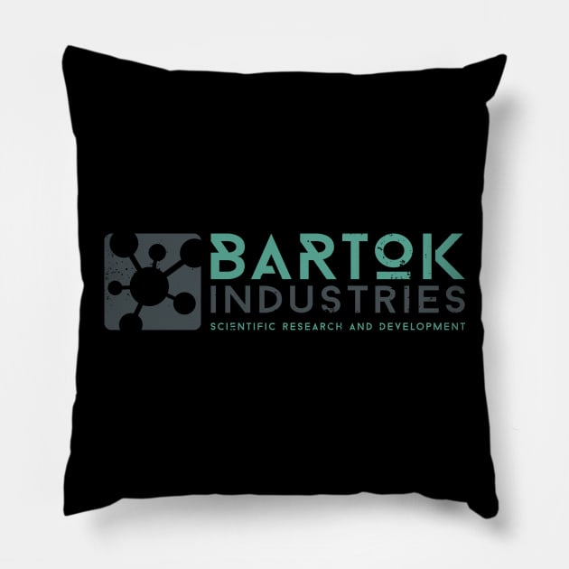 Bartok Industries (aged look) Pillow by MoviTees.com