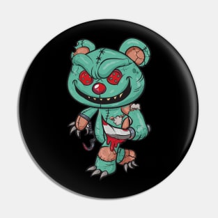 Evil Teddy Bear Halloween Pin