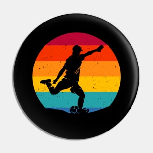 Soccer Retro Vintage Soccer Player Gift Pin