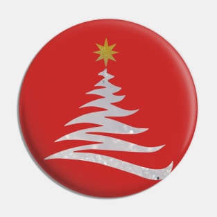 White Christmas Tree Pin