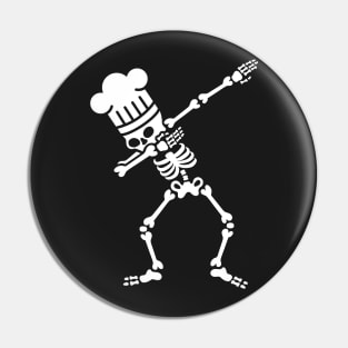 Dab dabbing skeleton BBQ cook / chef Pin