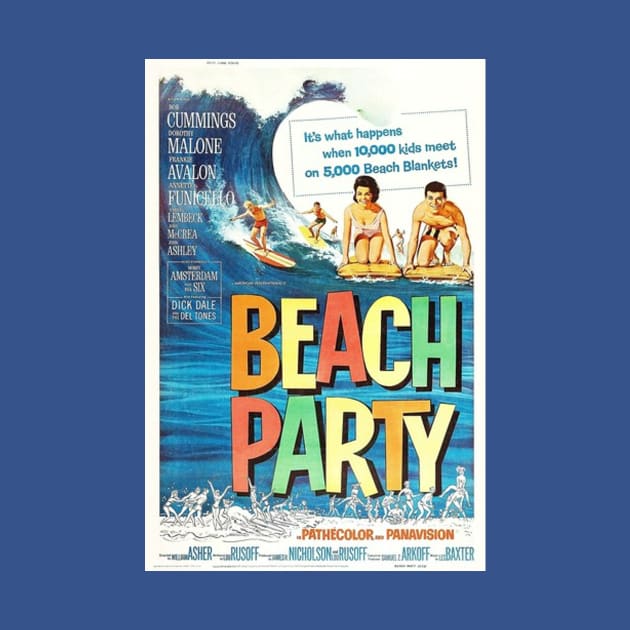 Vintage Movie - Beach Party Poster by Kleiertees