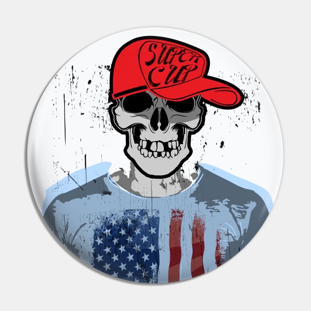 Best Skull T Shirt American Flag tee shirts Gifts Pin by MIRgallery