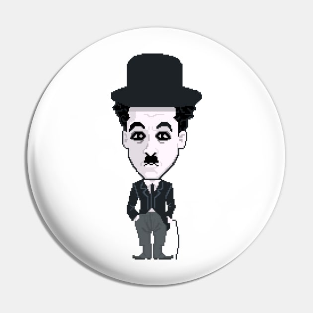 Charlie Chaplin: In Pixel Pin by TommySniderArt