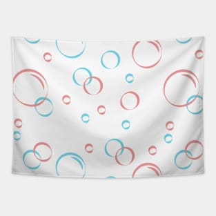 Pink and Blue Bubble Pattern Tapestry