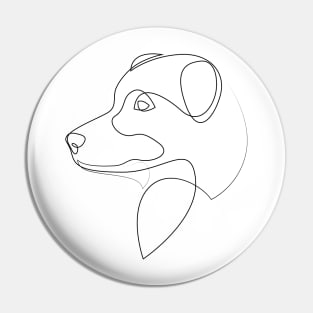 Australian Shepherd 2 - one line drawing Pin