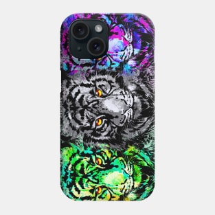 Colorful Tiger Illustration - Cool Tiger Heads - Tiger Phone Case