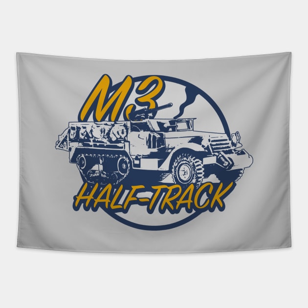 M3 Half-track Tapestry by Firemission45