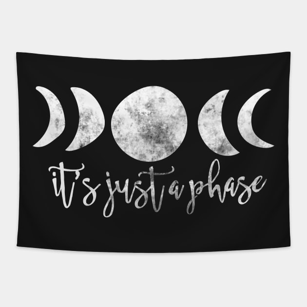 It's just a phase moon phases Tapestry by bubbsnugg