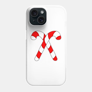 RED Striped Christmas Candy Canes Phone Case