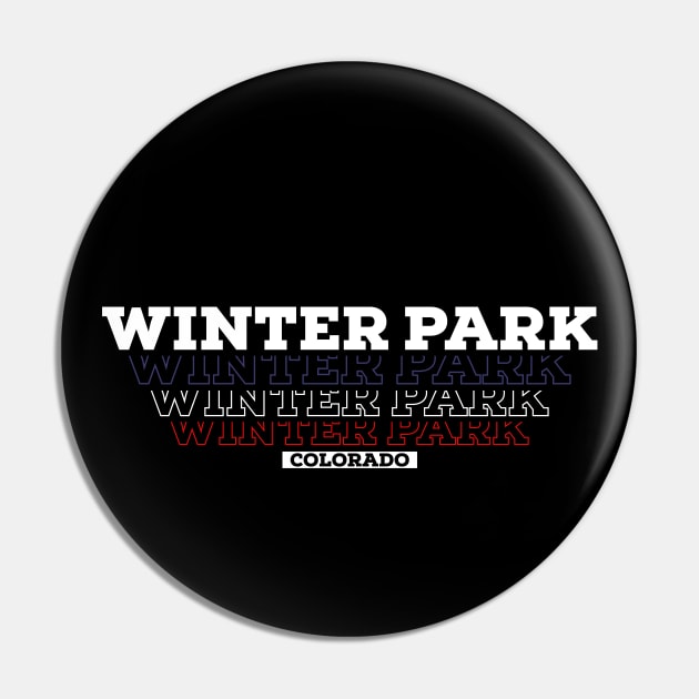 Winter Park Colorado USA Vintage Pin by Zen Cosmos Official