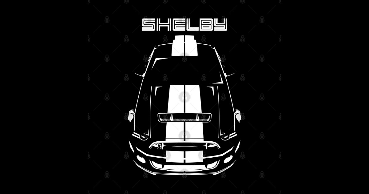 Ford Mustang Shelby GT500 S197 2013-2014 - White Stripes - 2013 Mustang ...