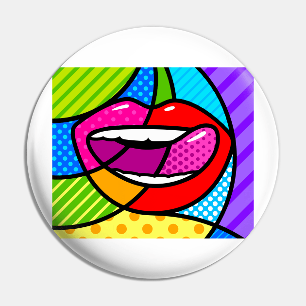 Lips Fashion Pin by timegraf