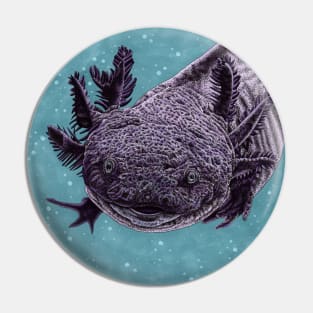 Purple axolotl Pin