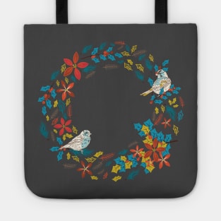 Cute Bird Wreath Tote