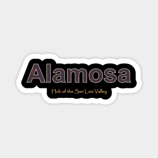 Alamosa Grunge Text Magnet