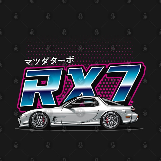 RX7 FD Retro Style (Retro White) by Jiooji Project