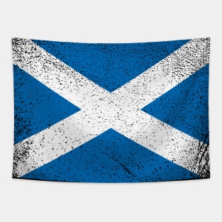 Distressed Scottish Saltire St Andrews Flag Design Tapestry