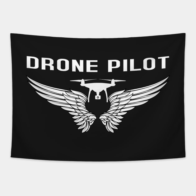 Drone Pilot with Wings Tapestry by PatrickDesigns