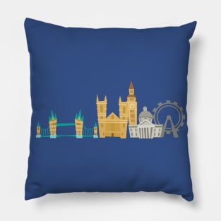 Cartoon city escape of London Pillow