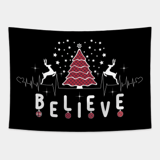 Heart Believe-Unisex Christmas T-Shirts-Christmas t-shirts funny Tapestry